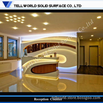 Acrylic Stone Beauty Salon Reception Desk (TW-PACT-026)